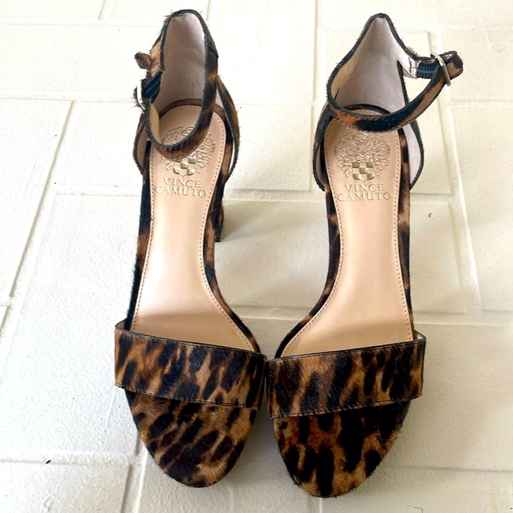 Vince camuto leopard platform sandals
